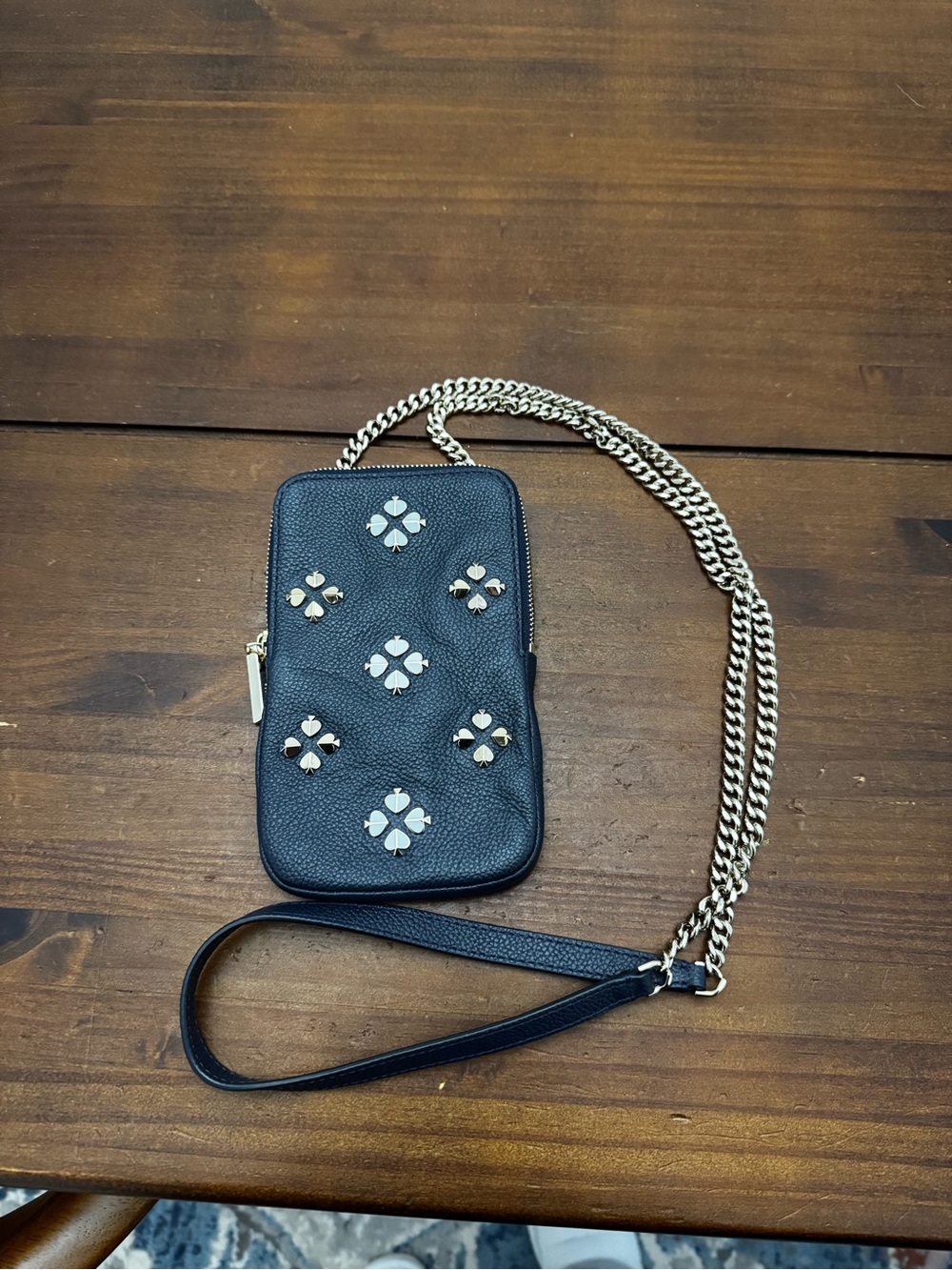 Kate Spade Black Studded Crossbody Phone Bag